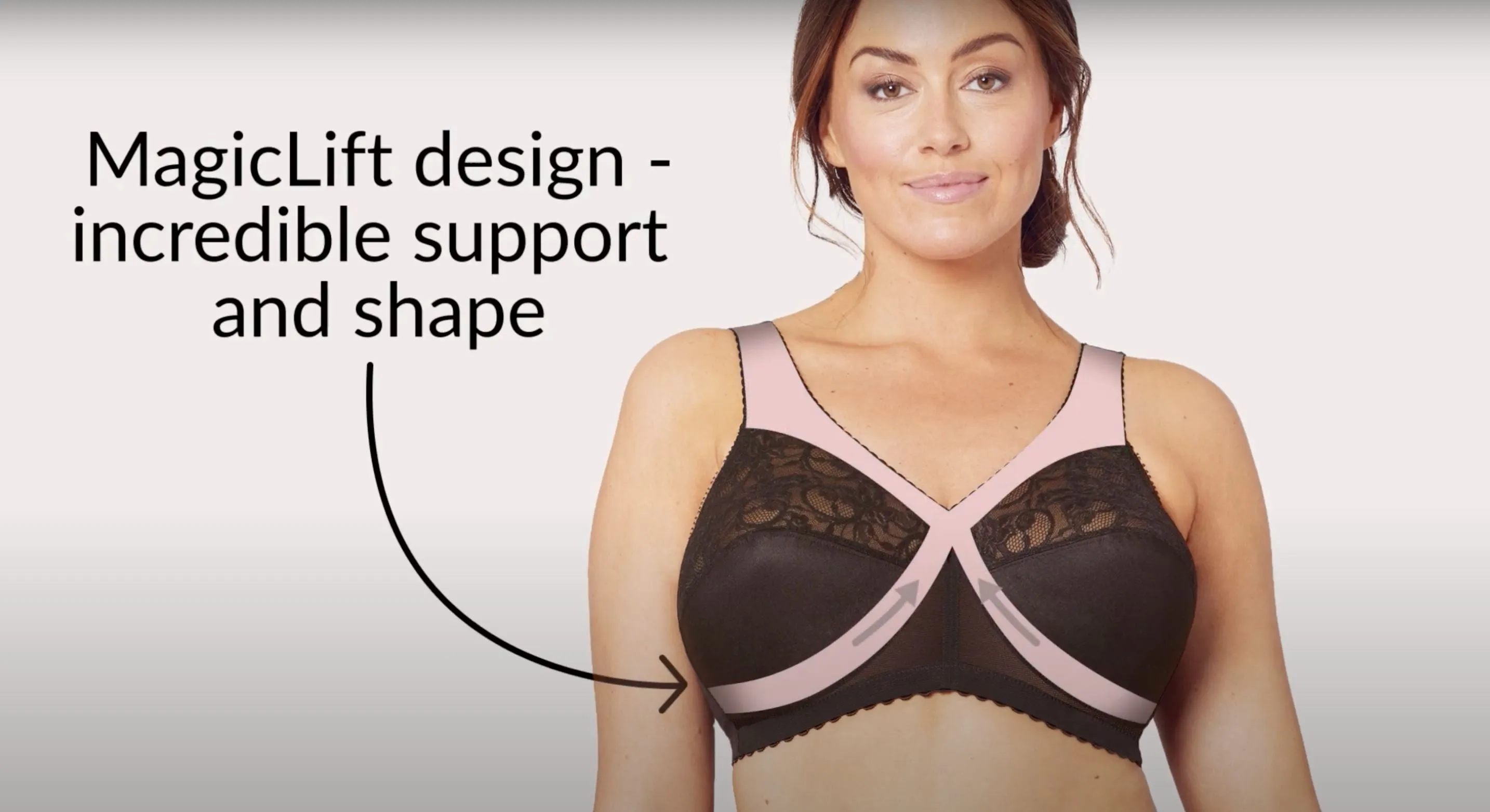Glamorise Magiclift Original Wire-Free Support Bra - Soft Gray